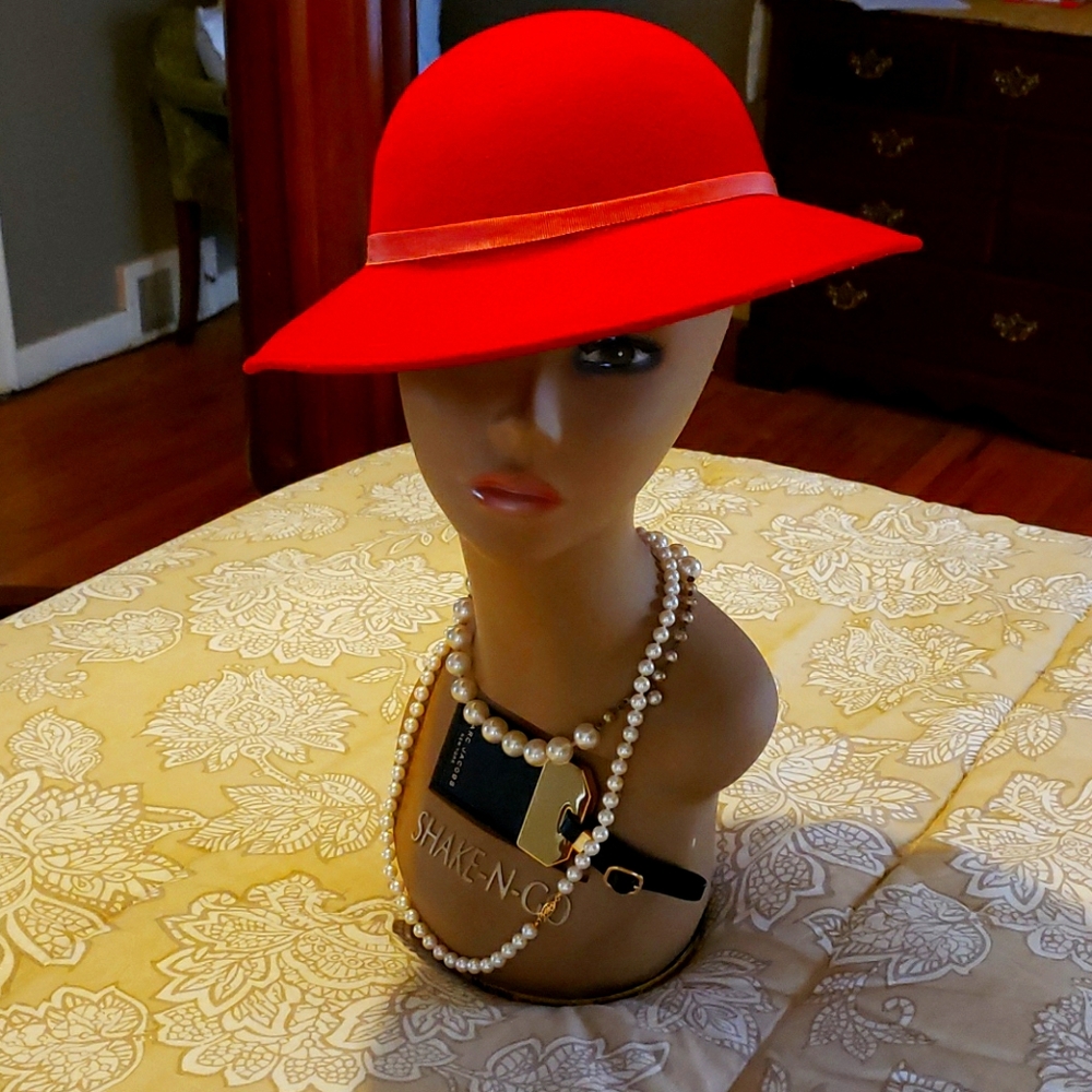 Beautiful red hat.